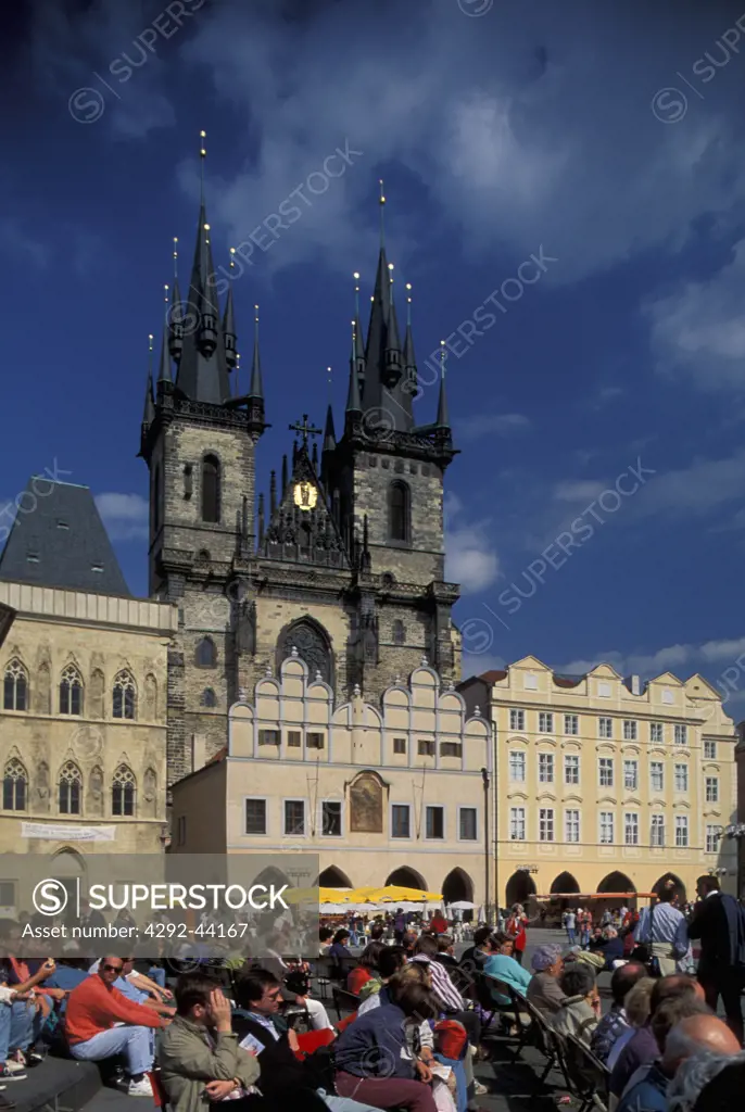 Czech Republic - Prague,The Old Town Square and the Tyn Church