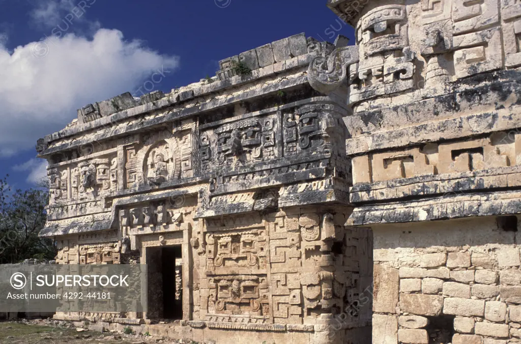 Mexico, Yucatan, Chichen Itza. The Nunnery, (Las Monjas)