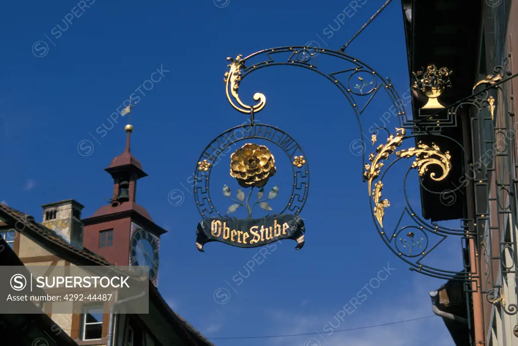 Switzerland, Stein am Rhein, bar sign