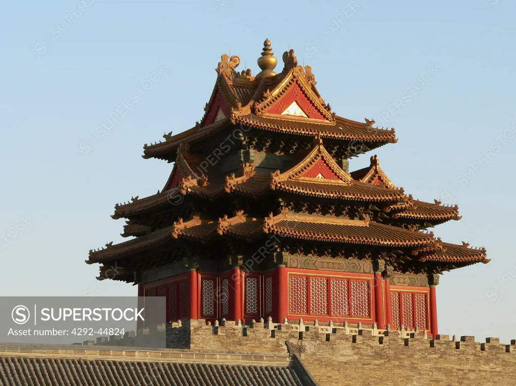 China, Beijing, The Forbidden City, northwest corner