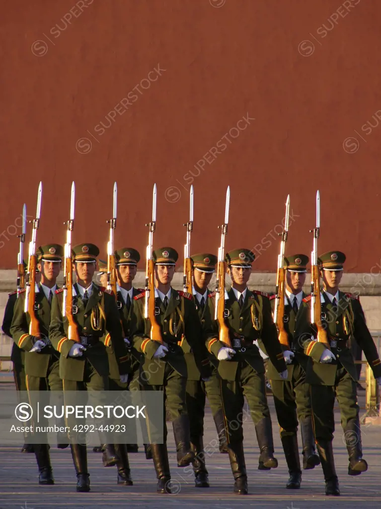 China, Beijing, The Forbidden City, army Soldiers