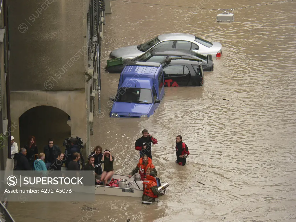 Switzerland, Bern, flood