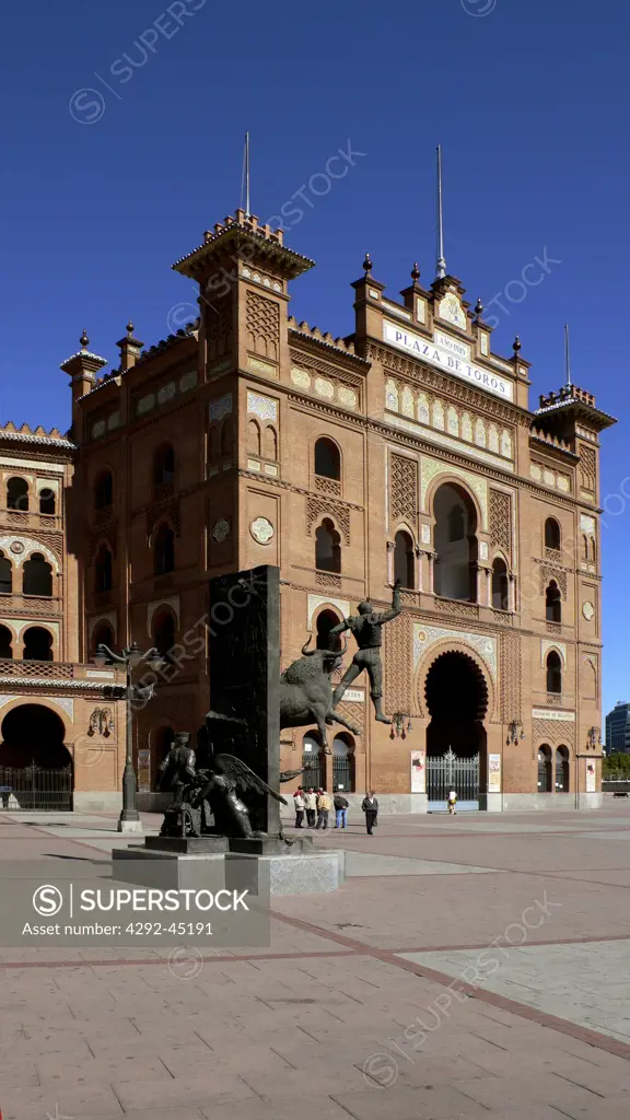 Bullfight monument, Plaza de Toros, Madrid, Spain
