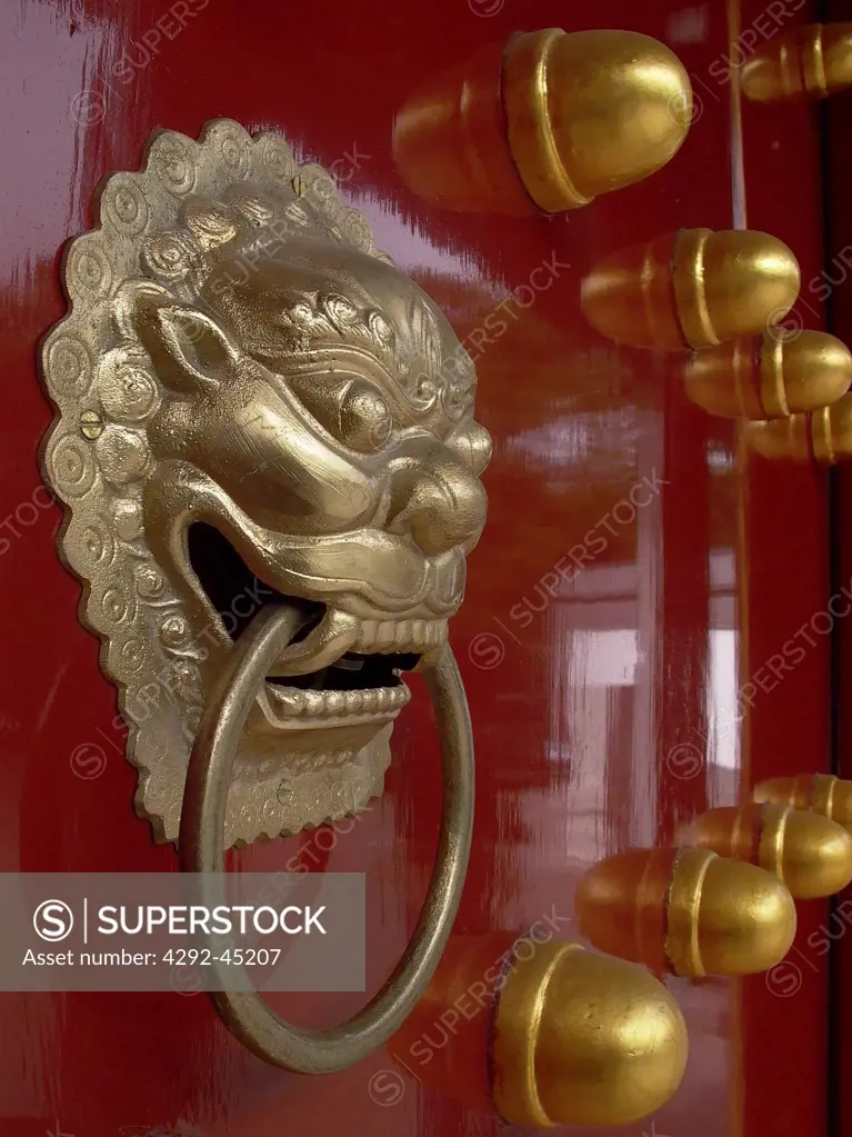 China, Beijing, Forbidden City, doorknocker