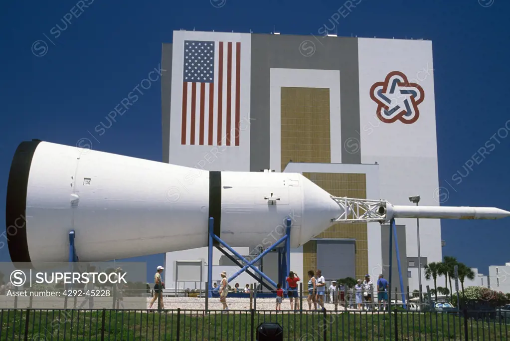 Saturn 5 Rocket. Vehicle Assembly Building. NASA. Florida. USA.