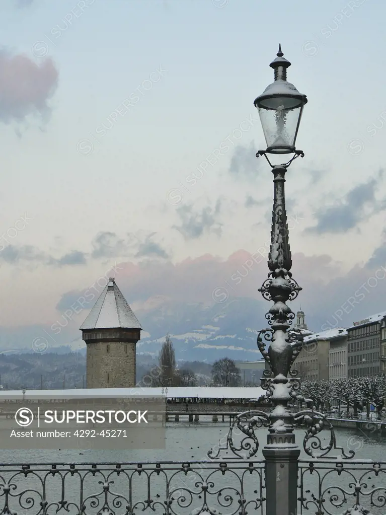 Winter Dusk. Lucerne, Switzerland