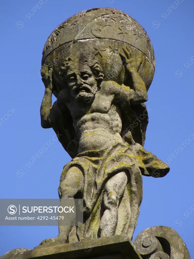 Spain, Galicia, Santiago de Compostela, hercules statue