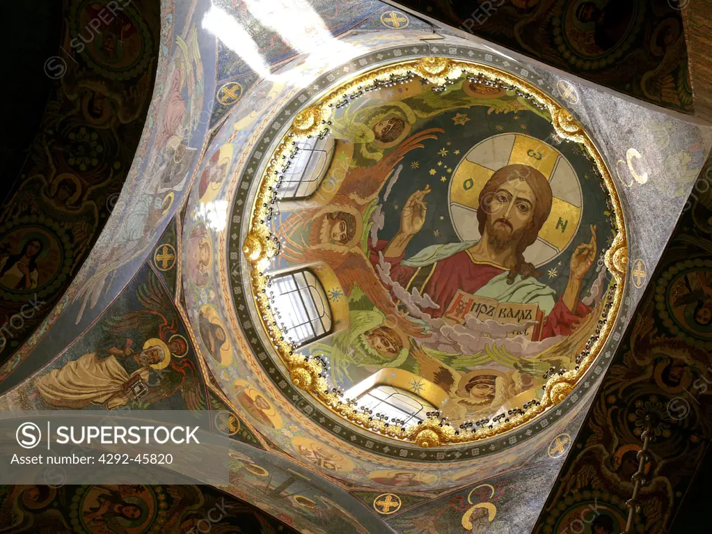 Ceiling, Church on Spilled Blood, St Petersburg, Russia