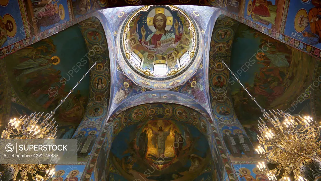 Ceiling, Church on Spilled Blood, St Petersburg, Russia