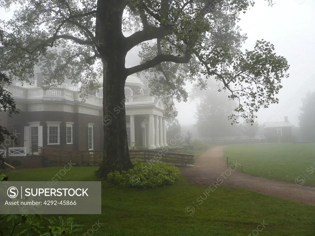 The West Lawn. Monticello Chalottesville, Virginia, USA