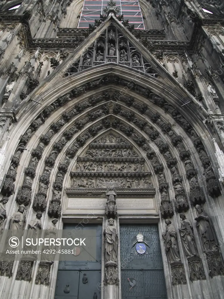 Cologne, Germany. Gothic Portico of the Cathedral