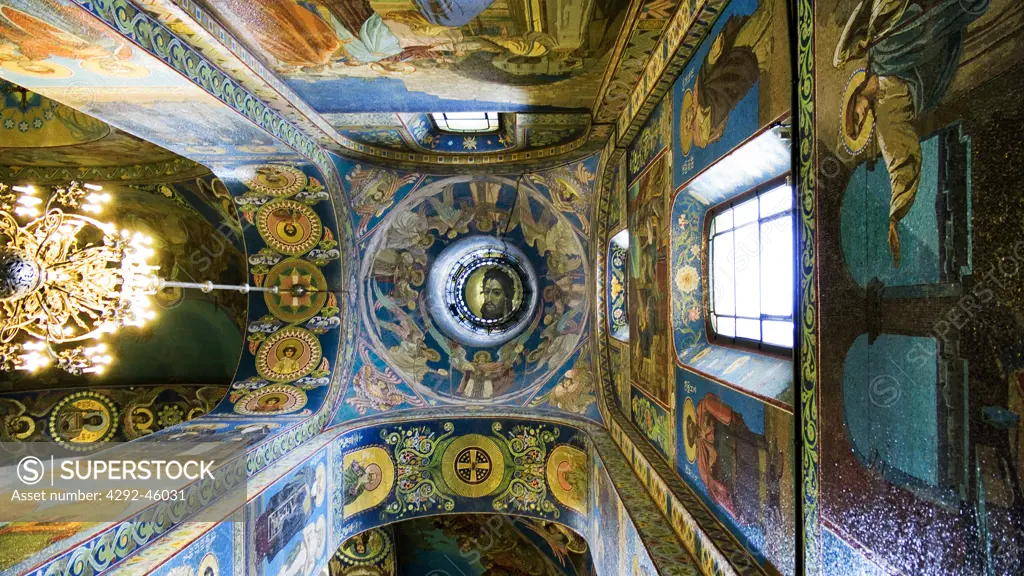 Russia, St. Petersburg, interiors of the Church on Spilled Blood