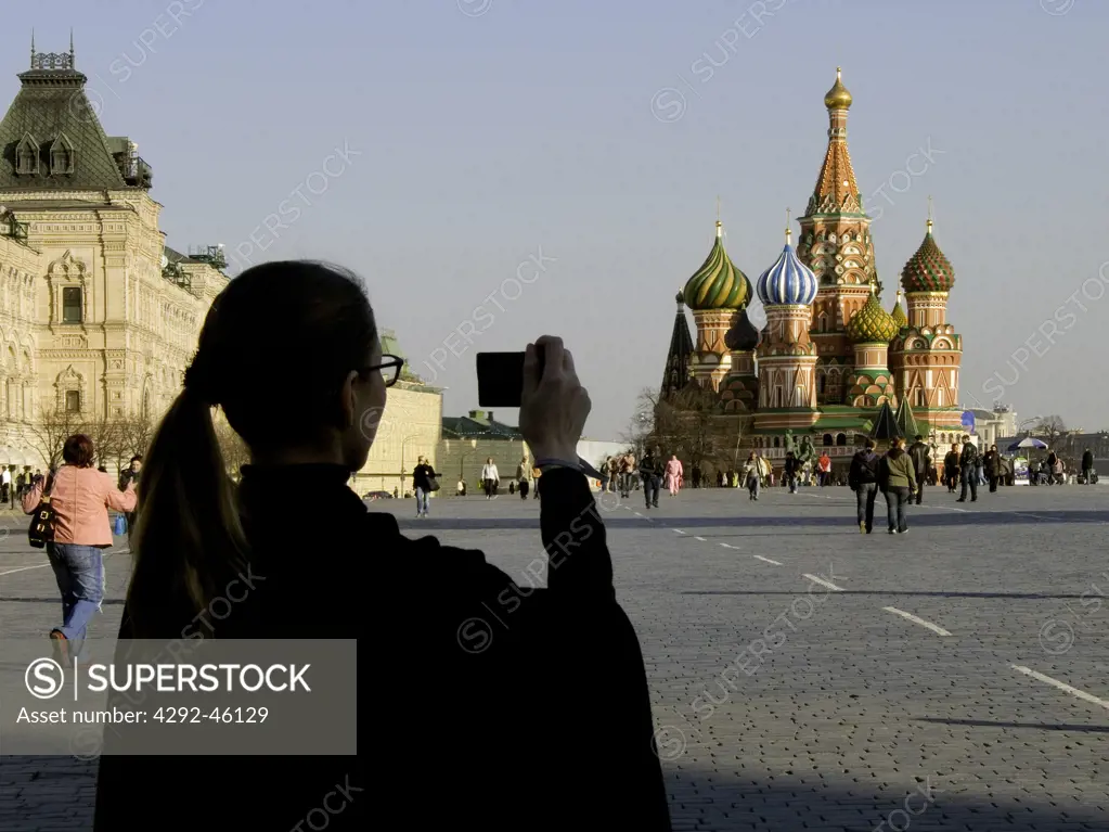 Russia, Moscow, the Red Square and St.Basil Cathedral