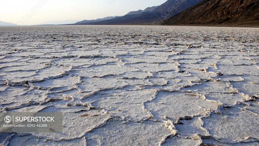 Usa, California, Death Valley National Park, Badwater salt flats