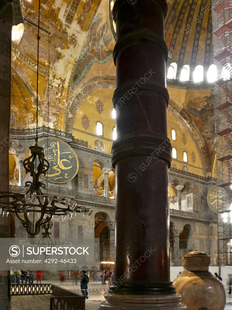 Turkey, Istanbul, interiors of Agia Sofia