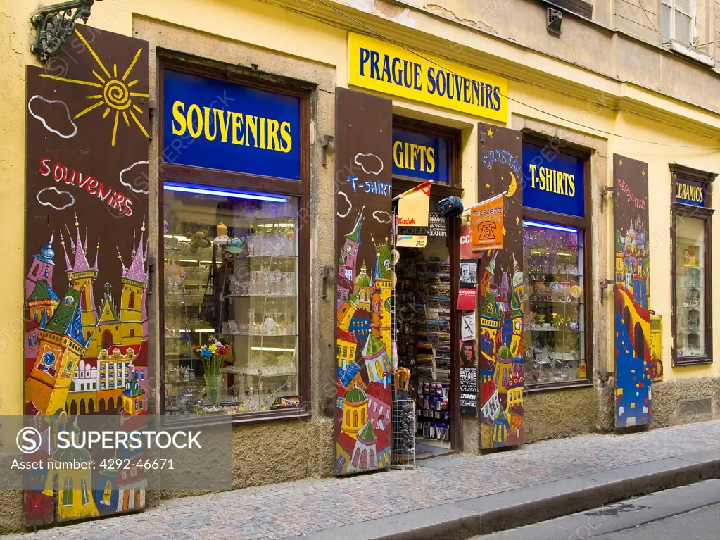 Czech Republic, Prague, souvernir shop