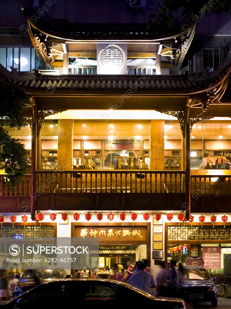 China, Shenzhen (Guangdong), Restaurant, Facade.