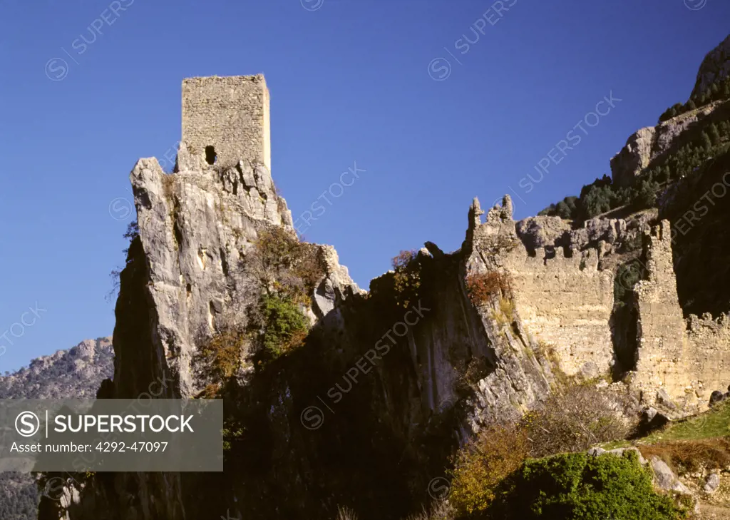 Castle of La Iruela, Sierra de Cazorla, Segura y Las Villas Natural Park, Jaen, Andalusia, Spain