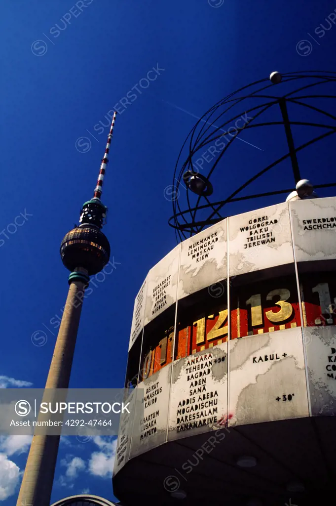 Germany, Berlin, Alexander square, world clock