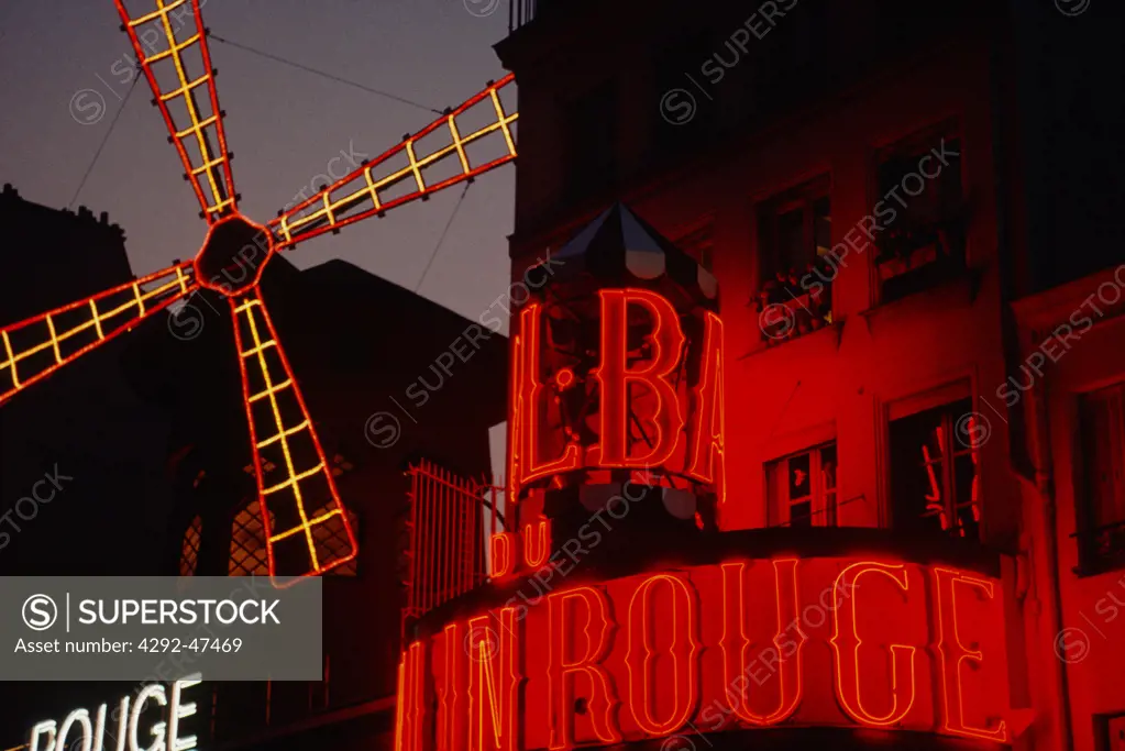 France, Paris, night club - Moulin Rouge