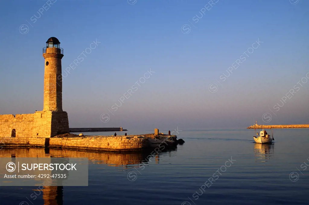 Greece, Crete, Rethimnon, harbour entrance