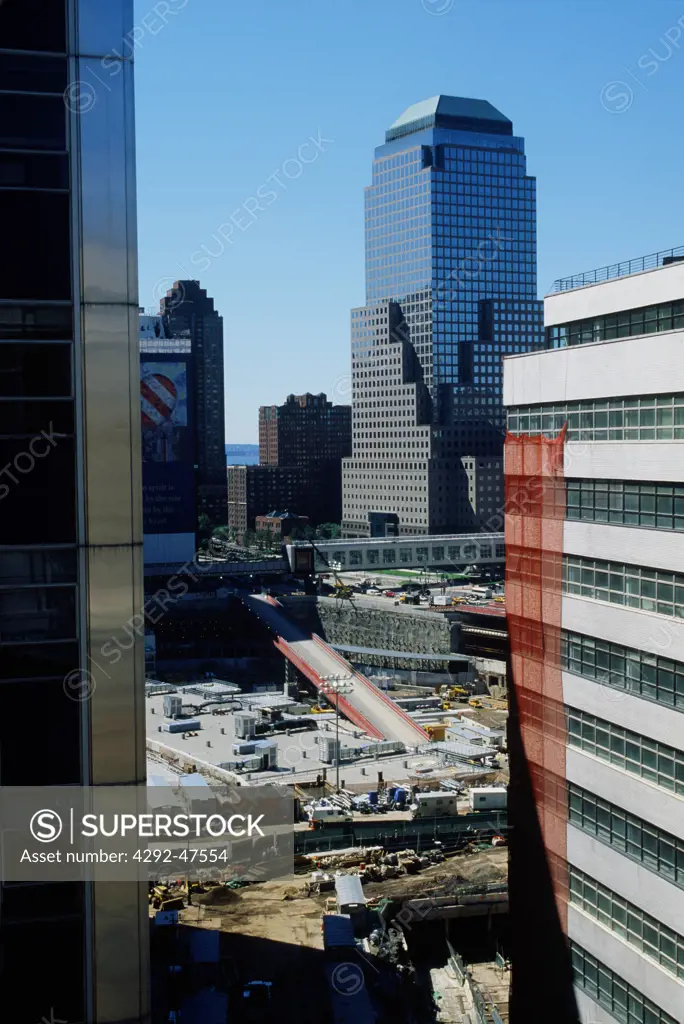 Ground Zero, construction area, New York, USA