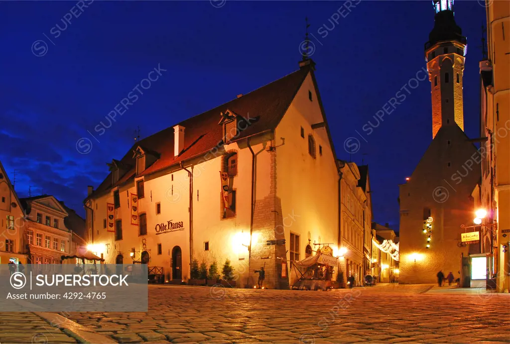 Europe, Estonia, Tallin, Viru Street in the Old Town