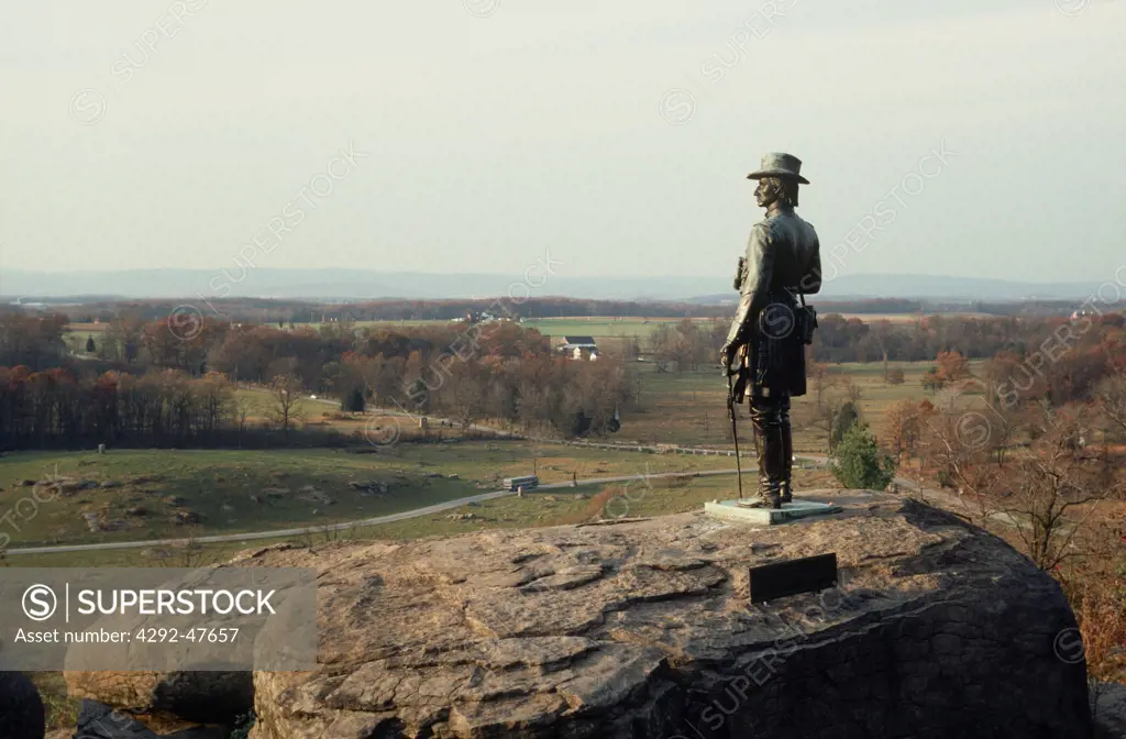 Civil War Battlefield. Gettysburg, Pennsylvania, USA