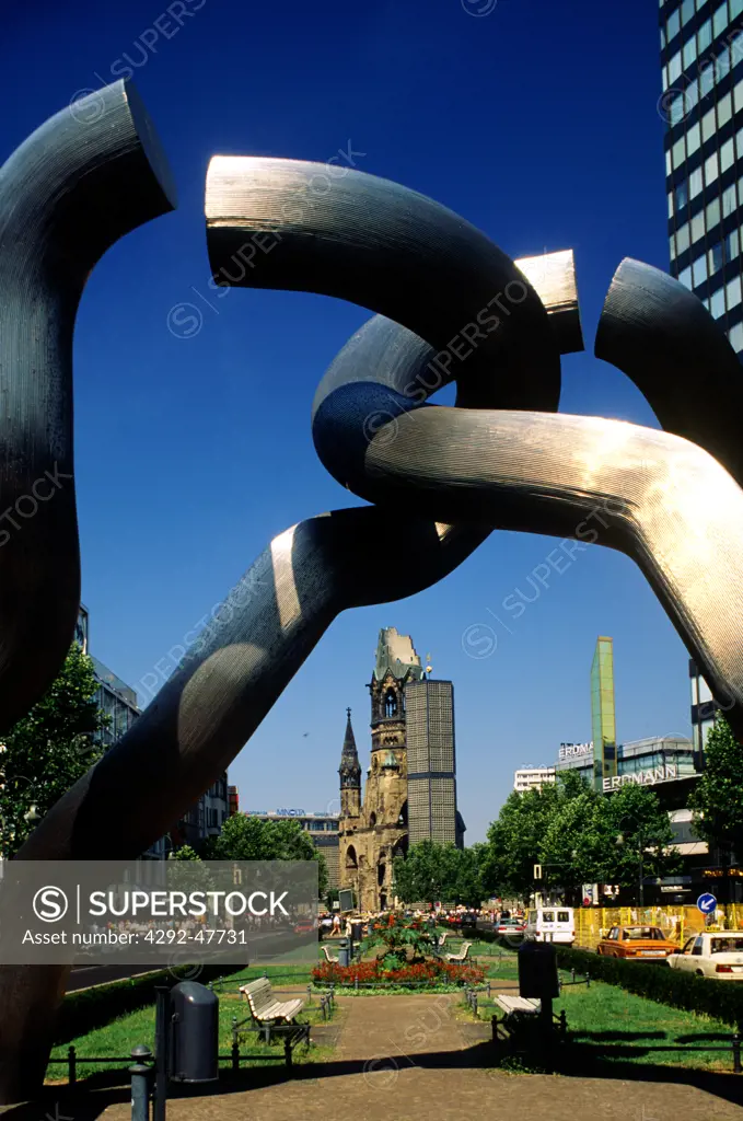 Germany, Berlin, Berlin Sculpture and K Wilhelm Memorial Church