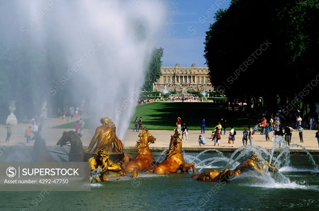 Europe, France, Paris, Versailles, Apollo's fountain