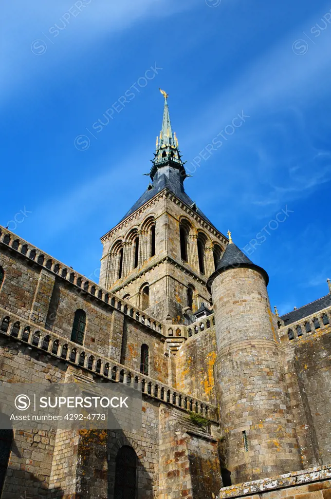 France, Normandy, Mont Saint Michel abbey