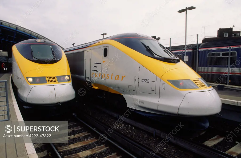 England, London, Eurotunnel trains