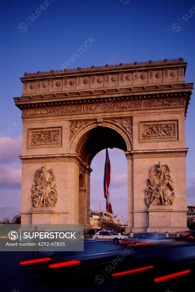 France, Paris, L'Arc de Triomphe