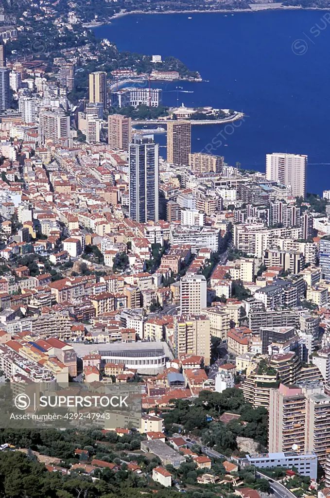France, The French Riviera, view of Montecarlo