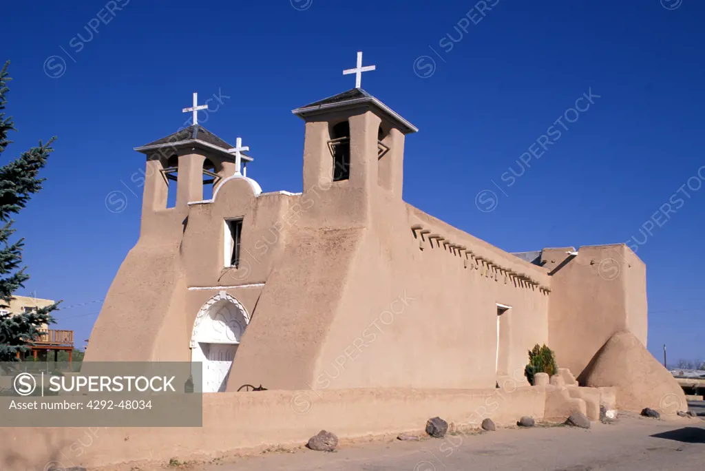 North America, USA, New Mexico, Taos, church of Saint Francis of Assisi built in 1730