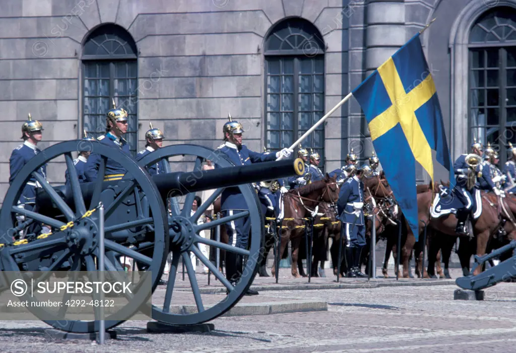 Europe, Sweden, Stockholm, Palace Guards
