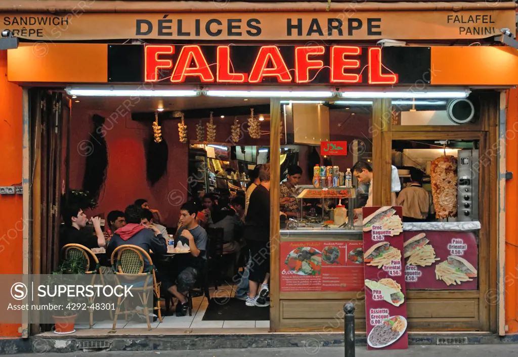 Paris, France, Falafel Stand, Latin Quarter
