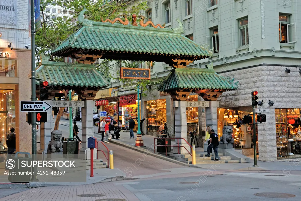 San Francisco, California, USA. Chinatown entrance