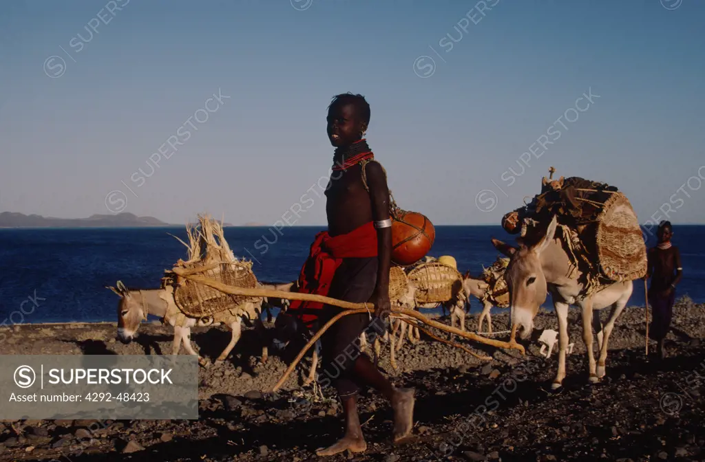 Africa, Kenya, Turkana lake, nomad.