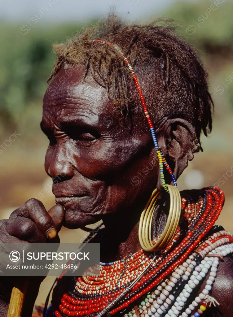 Africa, Kenya, Pokot woman