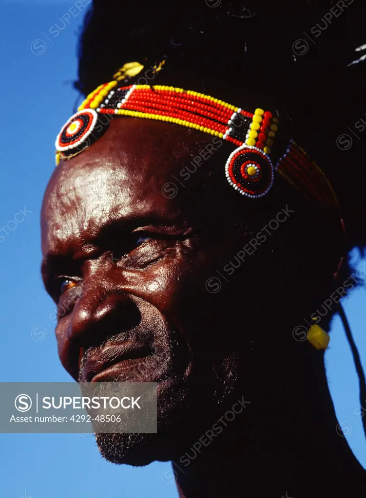 Africa, Kenya, Turkana, Portrait of a man