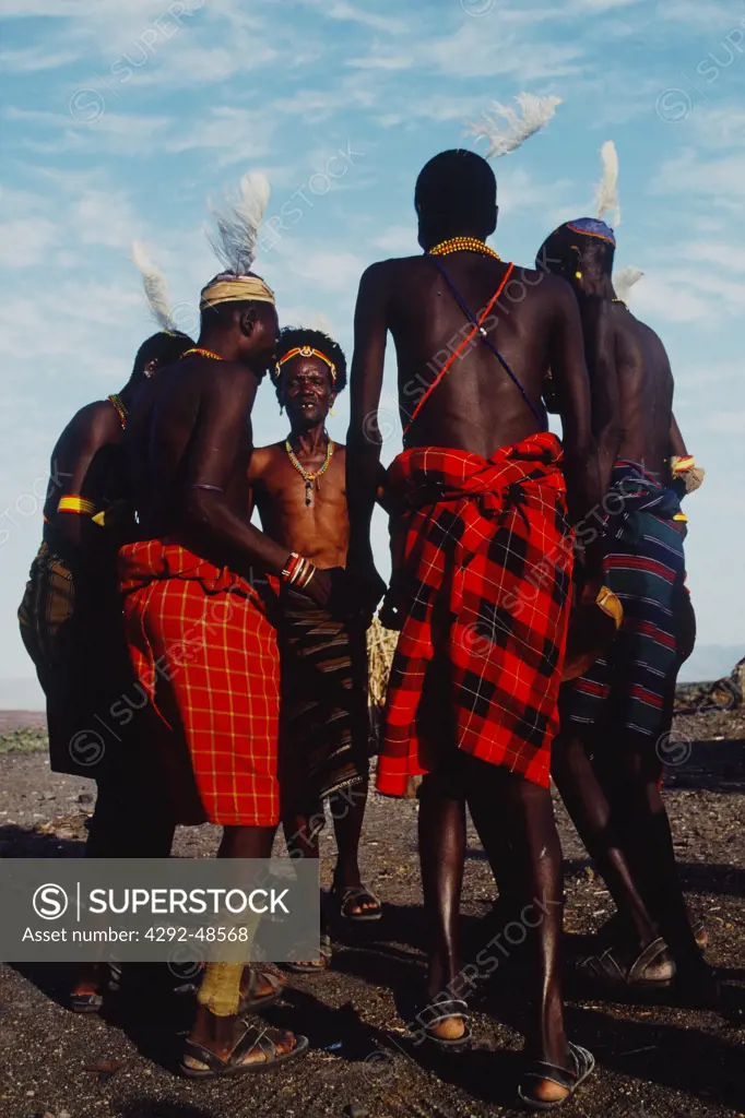 Africa, Kenya, turkana dancers
