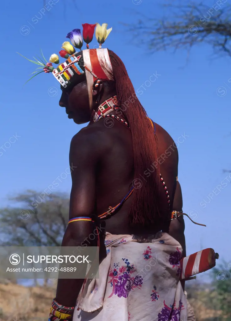 Africa, Kenya, Turkana warrior