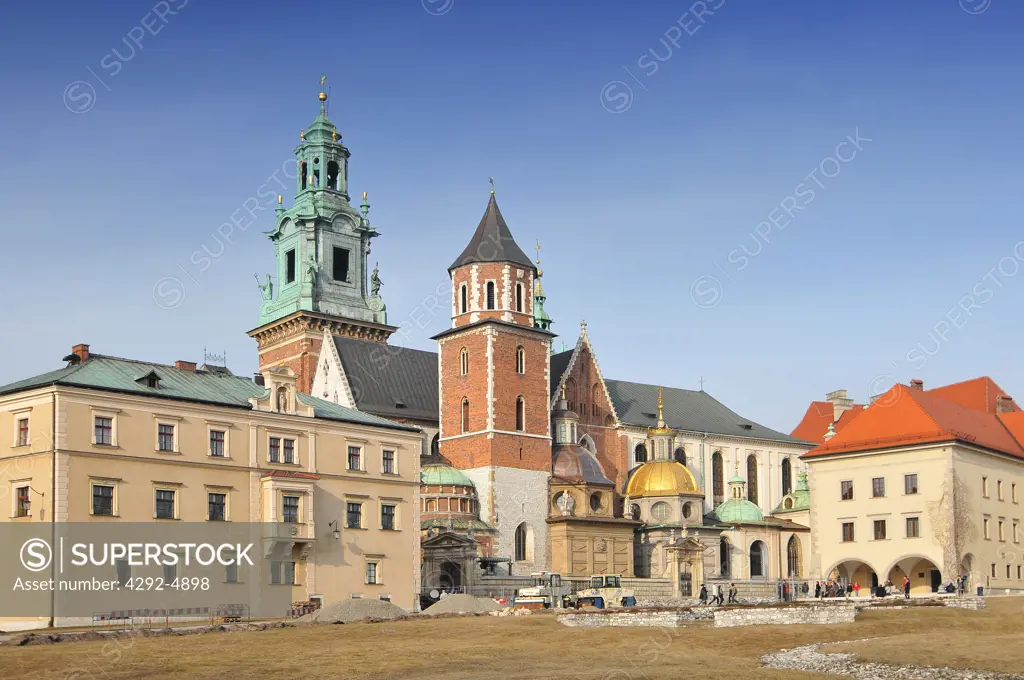 Poland, Krakow, Wawel, Royal Palace, Wawel Castle
