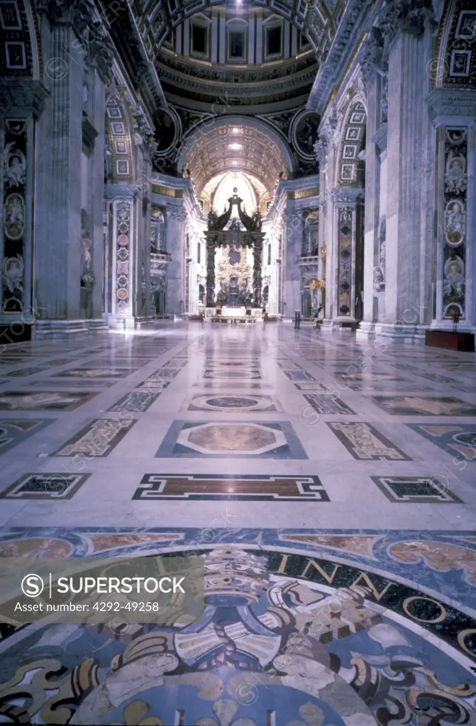 Italy, Rome St Peter's Basilica interior