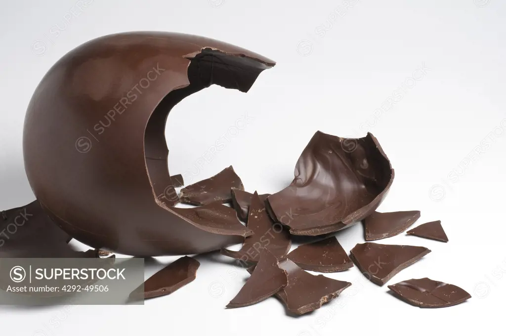 Broken Easter chocolate egg