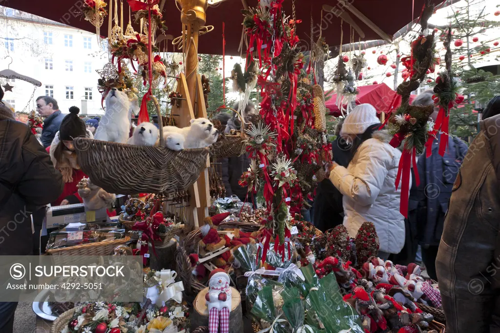 Italy, Trentino Alto Adige, Bolzano, Christmas market stall
