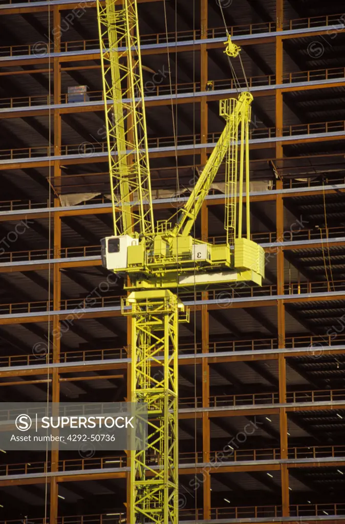 UK, England, London, Construction crane