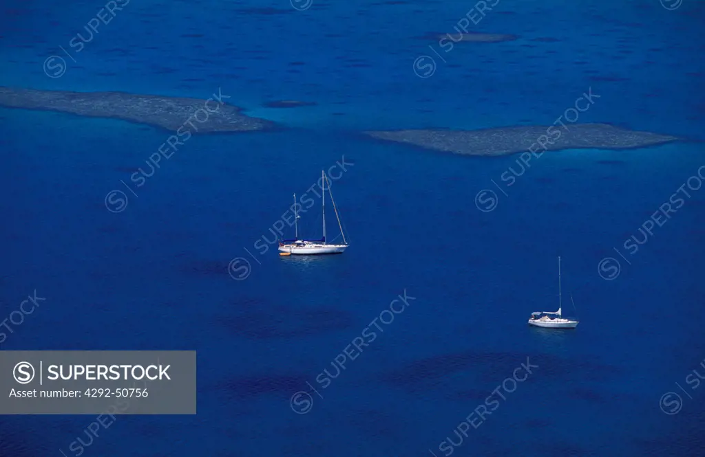 sailing boats on great barrier reef, Queensland, Australia