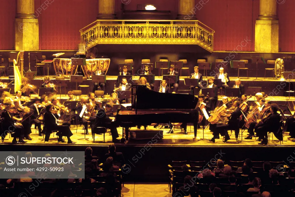 Austria, Vienna. Viennese Philharmonic Orchestra during concert in the ""Konzerthaus""